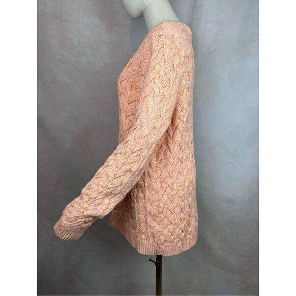 Lands End 100% Cotton Cable Knit Women’s Sweater Size Large - Picture 5 of 7
